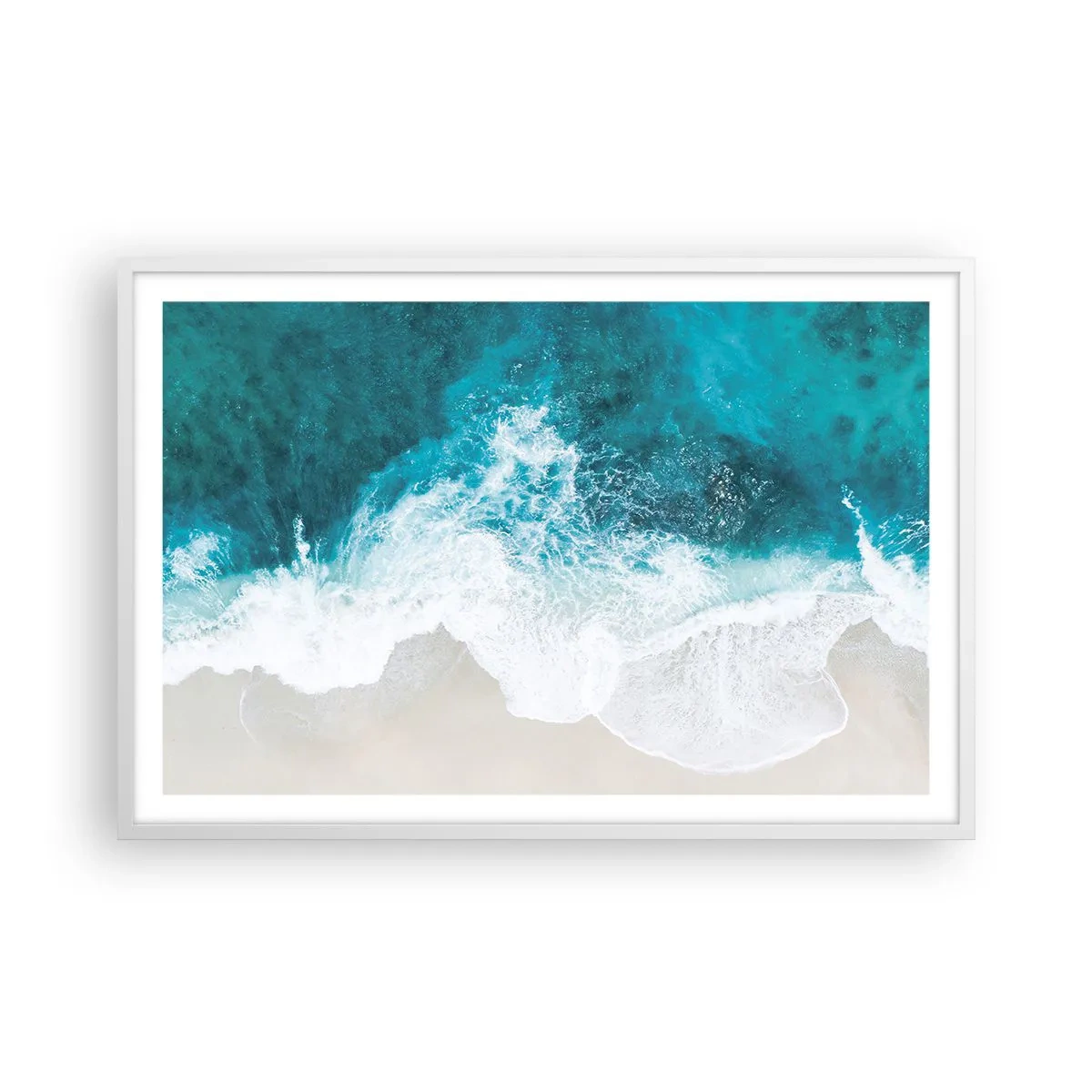 Affiche dans un cadre blanc - Poster - Caresse naturelle - 91x61 cm