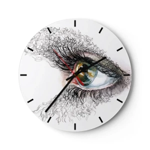 Horloge murale - Pendule murale - Regarde droit dans l'âme - 40x40 cm