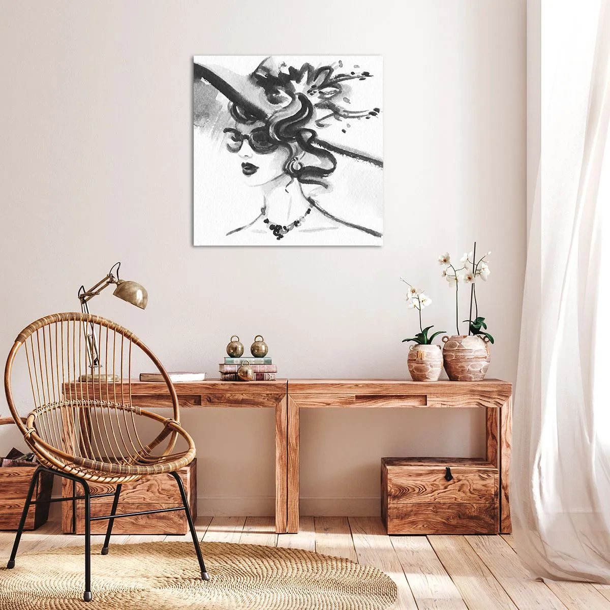 Impression sur toile - Image sur toile - Une dame de caractère - 40x40 cm