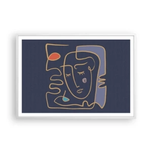 Affiche dans un cadre blanc - Poster - En réflexion - 100x70 cm