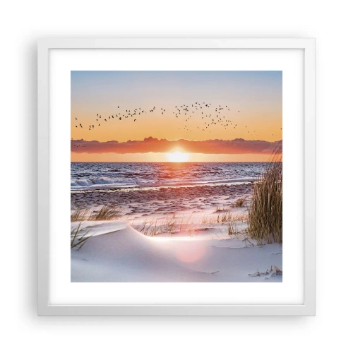 Affiche dans un cadre blanc - Poster - Paysage horizontal - 40x40 cm
