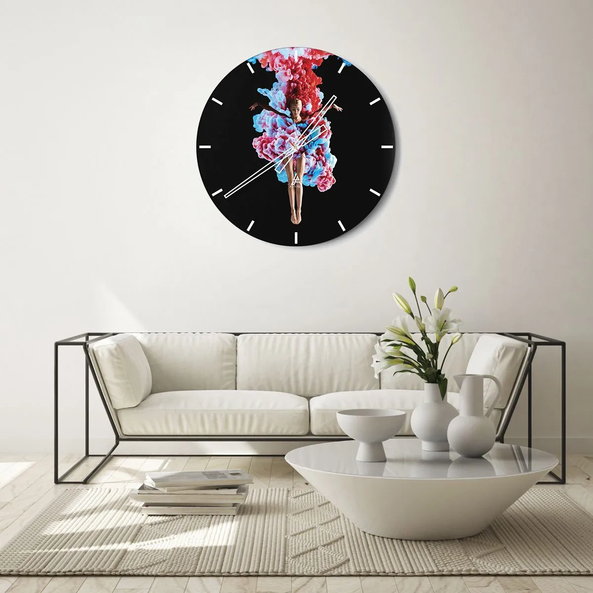 Horloge murale - Pendule murale - En pleine floraison - 40x40 cm