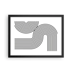 Affiche dans un cadre noir - Poster - En plein virage - 40x30 cm