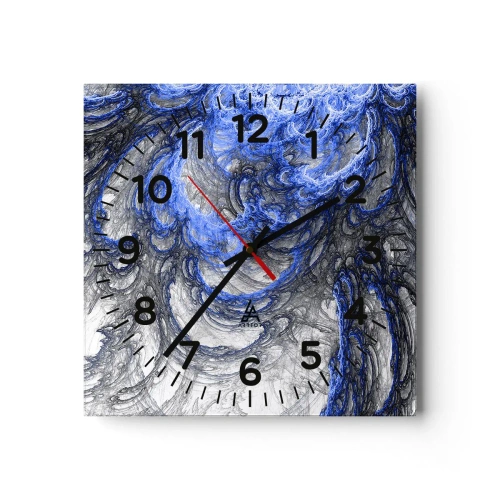 Horloge murale - Pendule murale - La naissance d'une vague - 30x30 cm