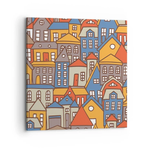 Impression sur toile - Image sur toile - Derrière la maison, une maison - 70x70 cm