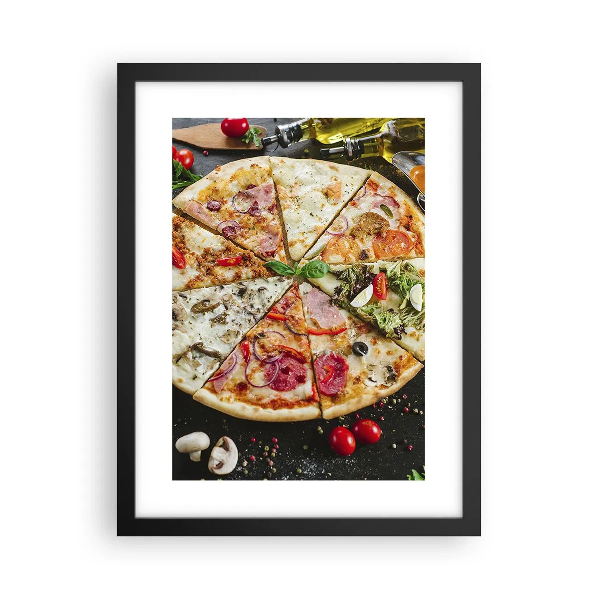 Affiche dans un cadre noir - Poster - Une gamme de saveurs - 30x40 cm