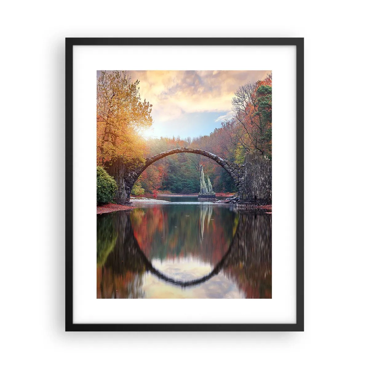 Affiche dans un cadre noir - Poster - De l'autre cote du miroir - 40x50 cm