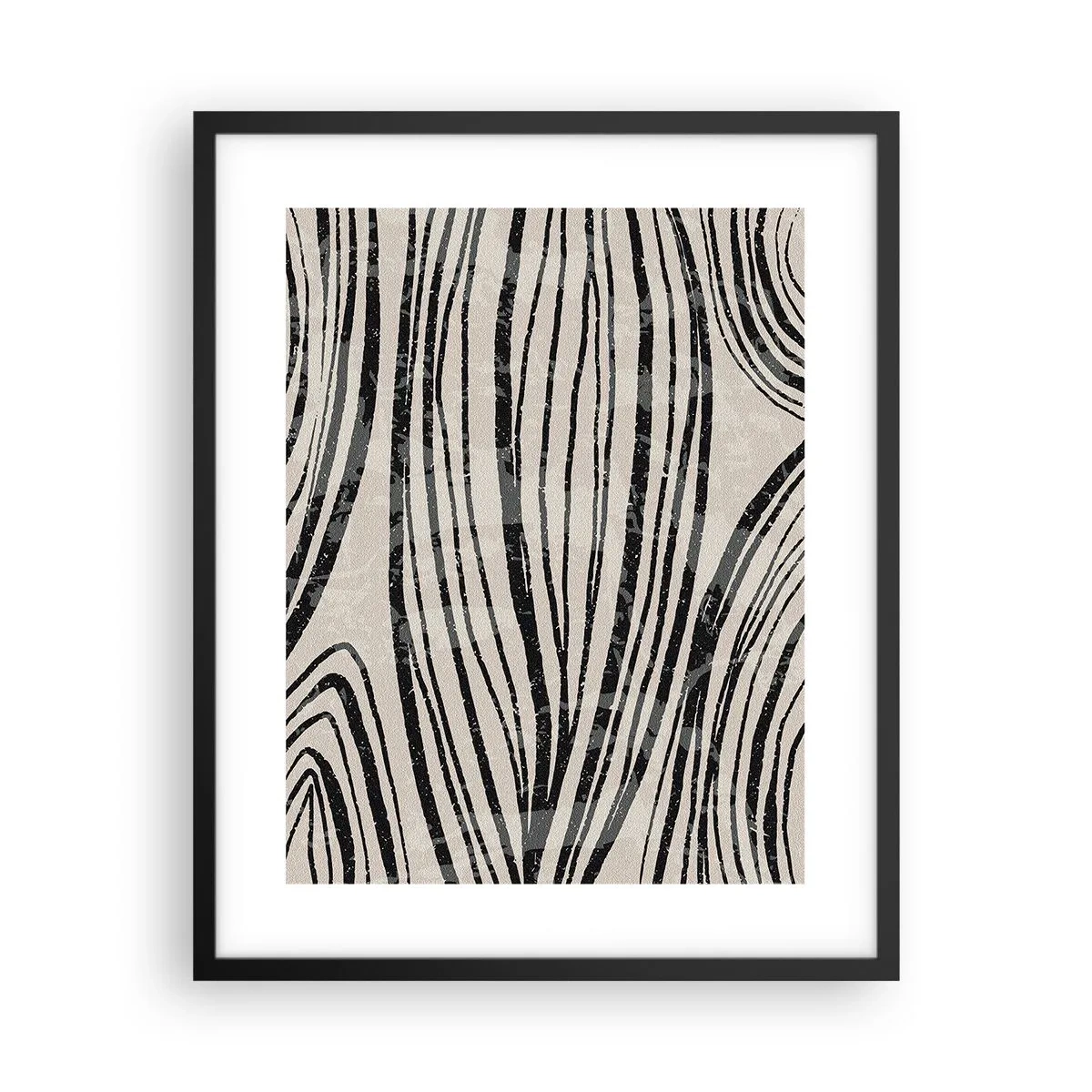 Affiche dans un cadre noir - Poster - Ligne de marécage - 40x50 cm