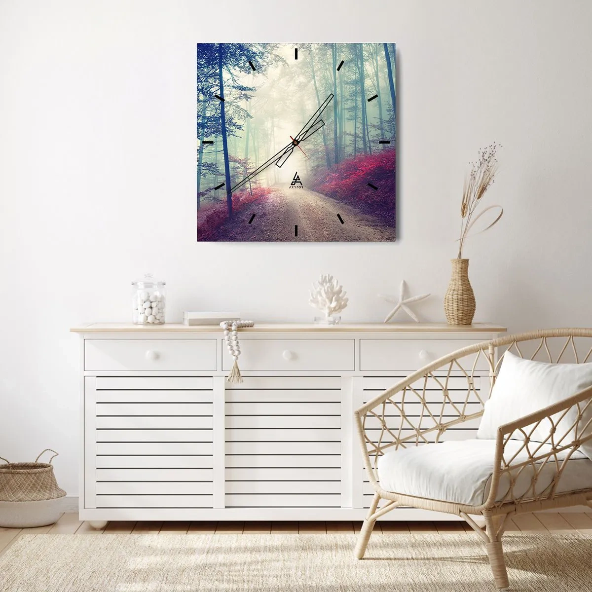 Horloge murale - Pendule murale - Comme c'est bon de se lever à l'aube - 40x40 cm