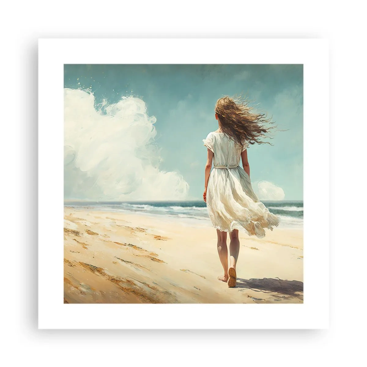 Affiche - Poster - Pour rencontrer le soleil et le vent - 40x40 cm