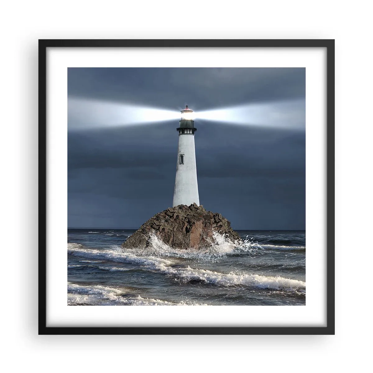 Affiche dans un cadre noir - Poster - I… i… ici ! - 50x50 cm