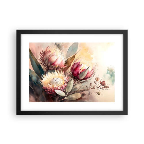 Affiche dans un cadre noir - Poster - De profil et de face - 40x30 cm