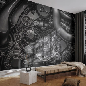 Papier Peint Autocollant Deluxe Sticker - Poésie mécanique - Moteur, Mécanicien, Métal - 150x105 cm