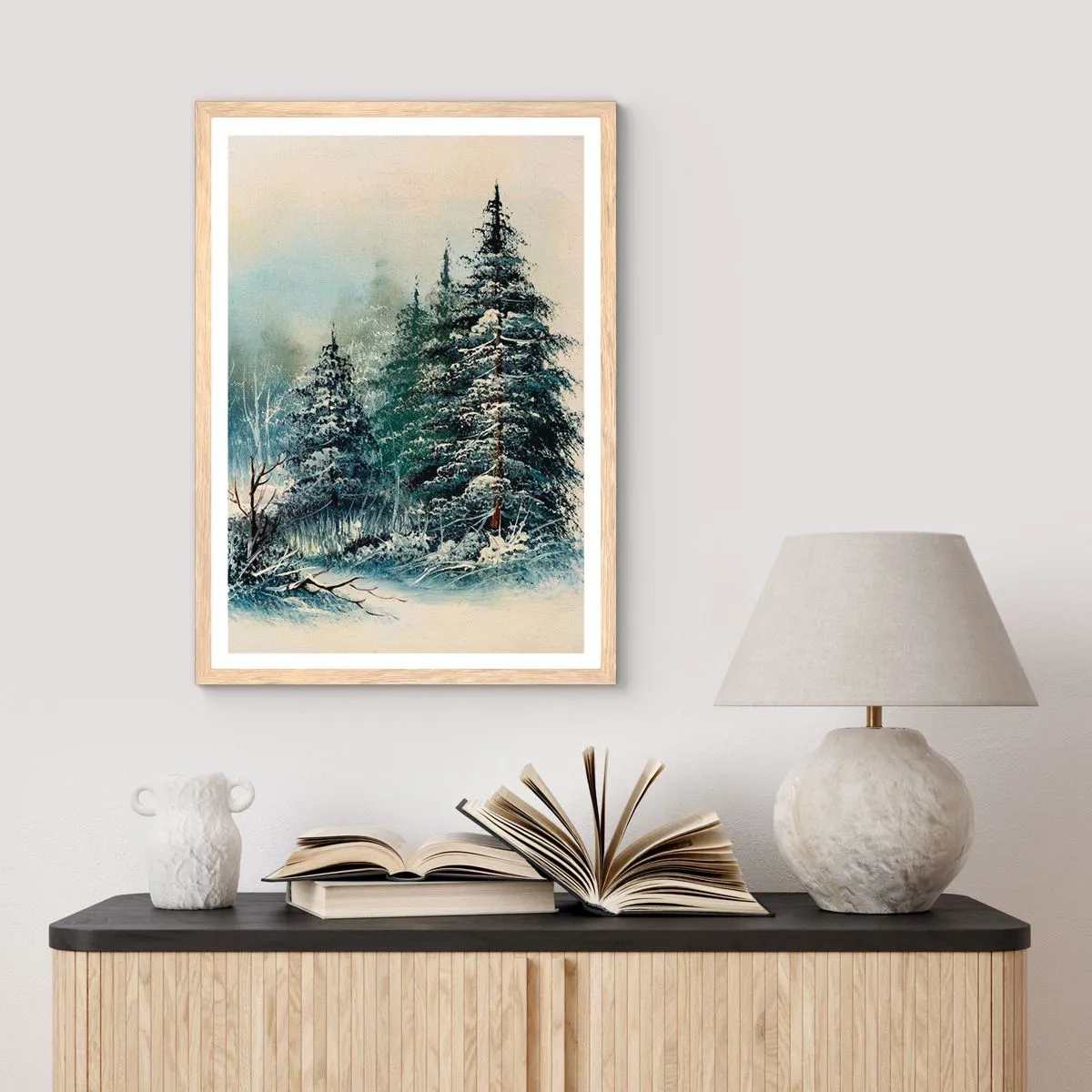 Affiche dans un chêne clair - Poster - Prêt pour les fêtes - 30x40 cm