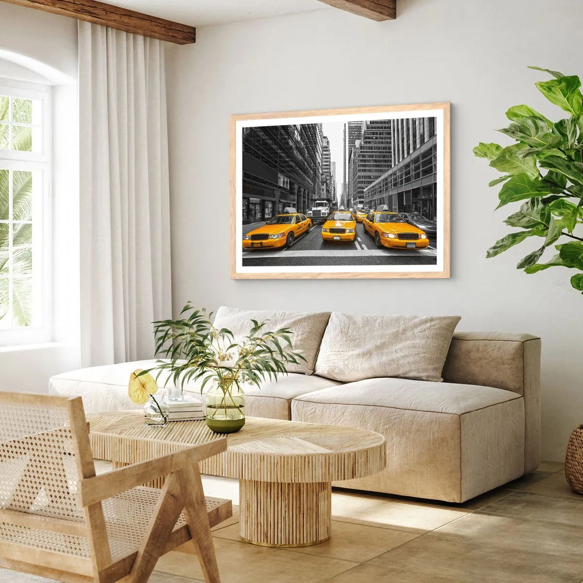 Affiche dans un chêne clair - Poster - C'est nous qui colorons la ville - 70x50 cm