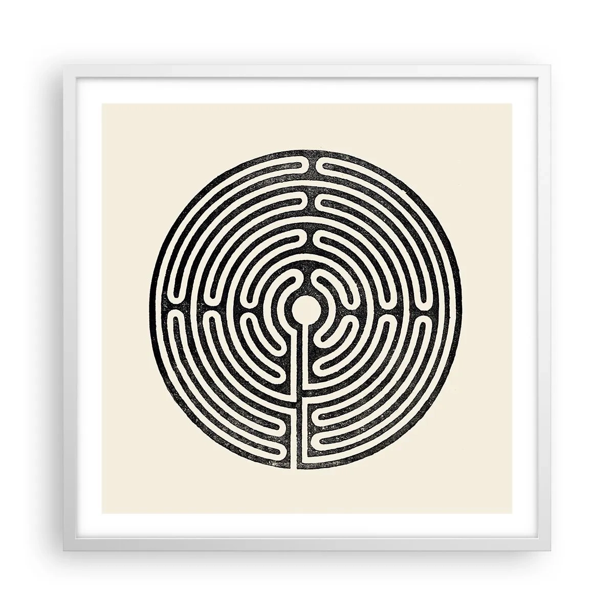 Affiche dans un cadre blanc - Poster - Ordre mystérieux - 60x60 cm