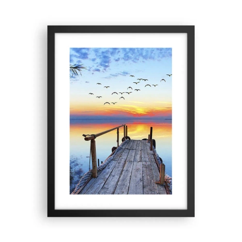Affiche dans un cadre noir - Poster - Il est temps de rentrer... - 30x40 cm