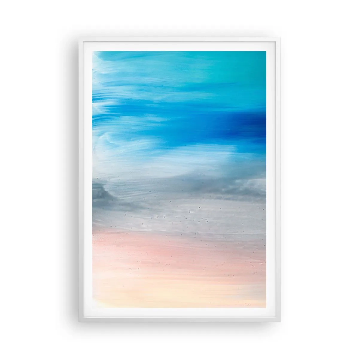 Affiche dans un cadre blanc - Poster - Éléments : air - 70x100 cm