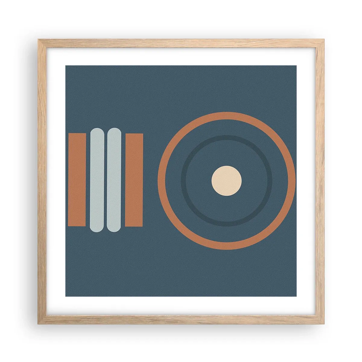 Affiche dans un chêne clair - Poster - Essence des choses - 50x50 cm