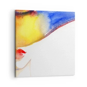 Impression sur toile - Image sur toile - Portrait d'une dame - 60x60 cm