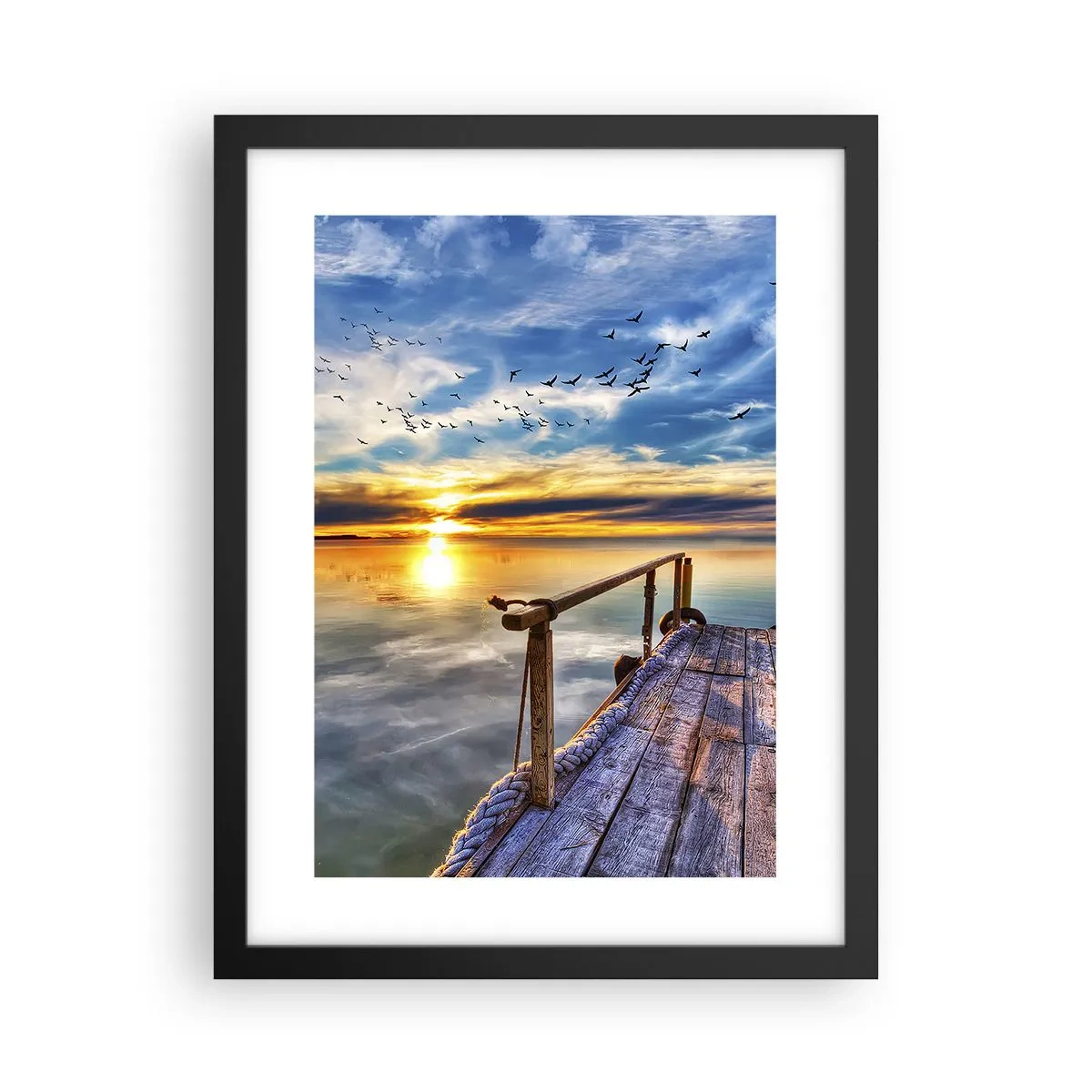 Affiche dans un cadre noir - Poster - Le vent se repose - 30x40 cm