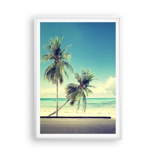 Affiche dans un cadre blanc - Poster - Il est temps de commencer les vacances - 70x100 cm