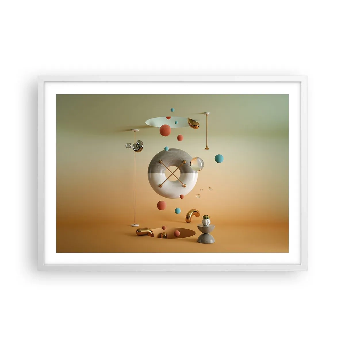 Affiche dans un cadre blanc - Poster - Tout peut arriver - 70x50 cm