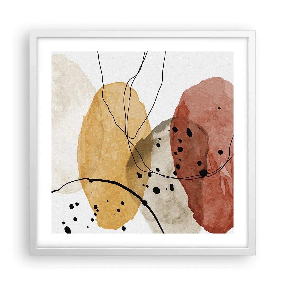 Affiche dans un cadre blanc - Poster - Léger et transparent comme l'air - 50x50 cm