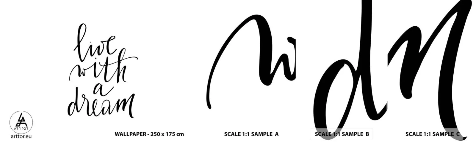 Échantillon de Papier Peint Autocollant Deluxe Sticker - Bien sur - Typographie, Affirmation, Maxime - 100x30 cm