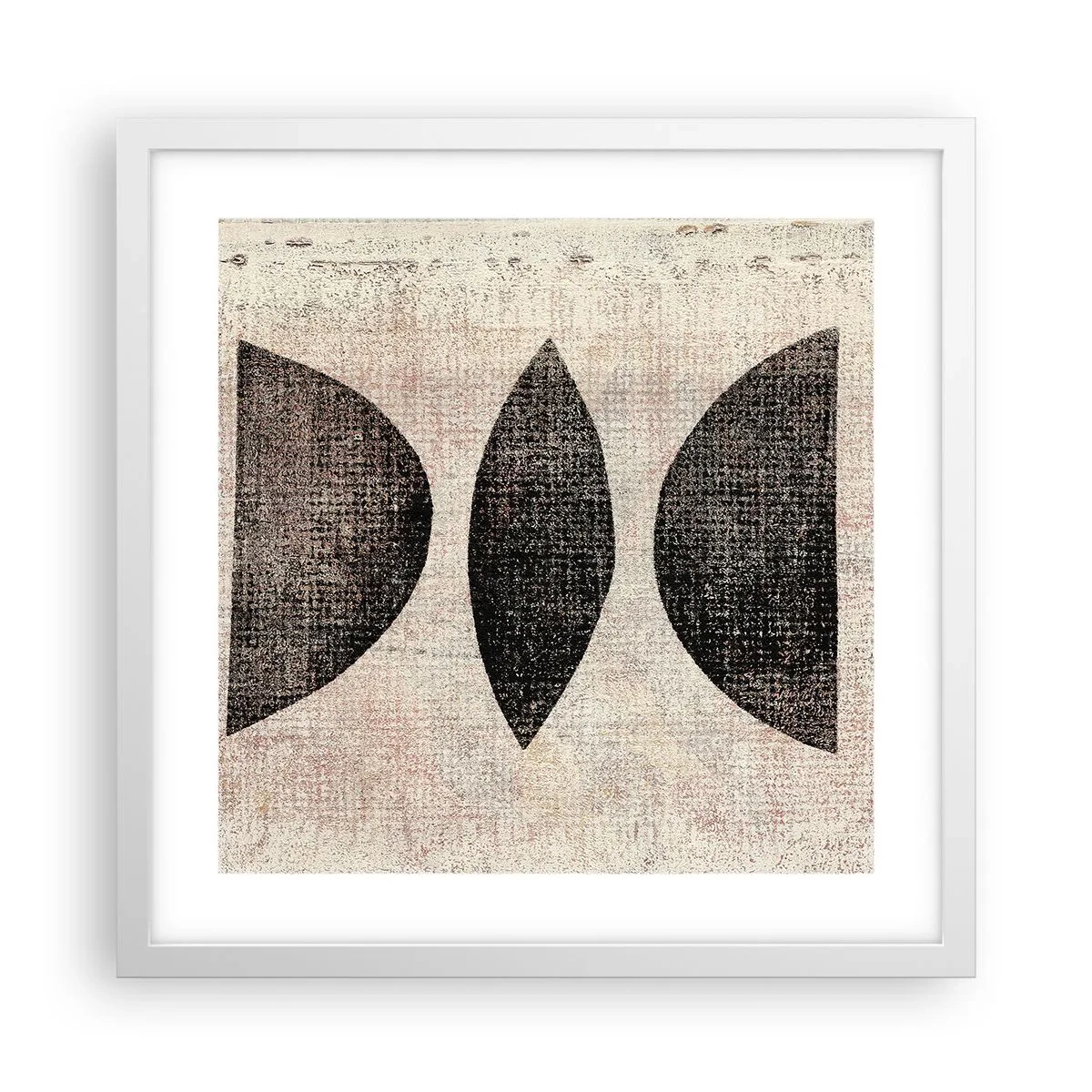Affiche dans un cadre blanc - Poster - Abstraction ethnique - 40x40 cm