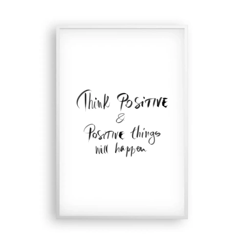 Affiche dans un cadre blanc - Poster - Comment vivre? - 61x91 cm