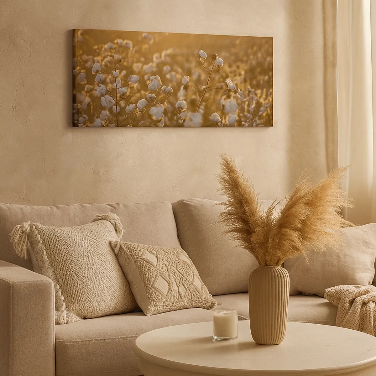 Impression sur toile - Image sur toile - Champ moelleux - 30x30 cm