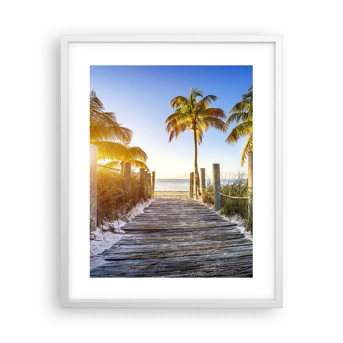 Affiche dans un cadre blanc - Poster - Directement au paradis - 40x50 cm