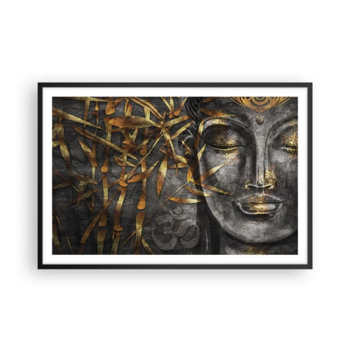 Affiche dans un cadre noir - Poster - Ressentir le calme - 91x61 cm