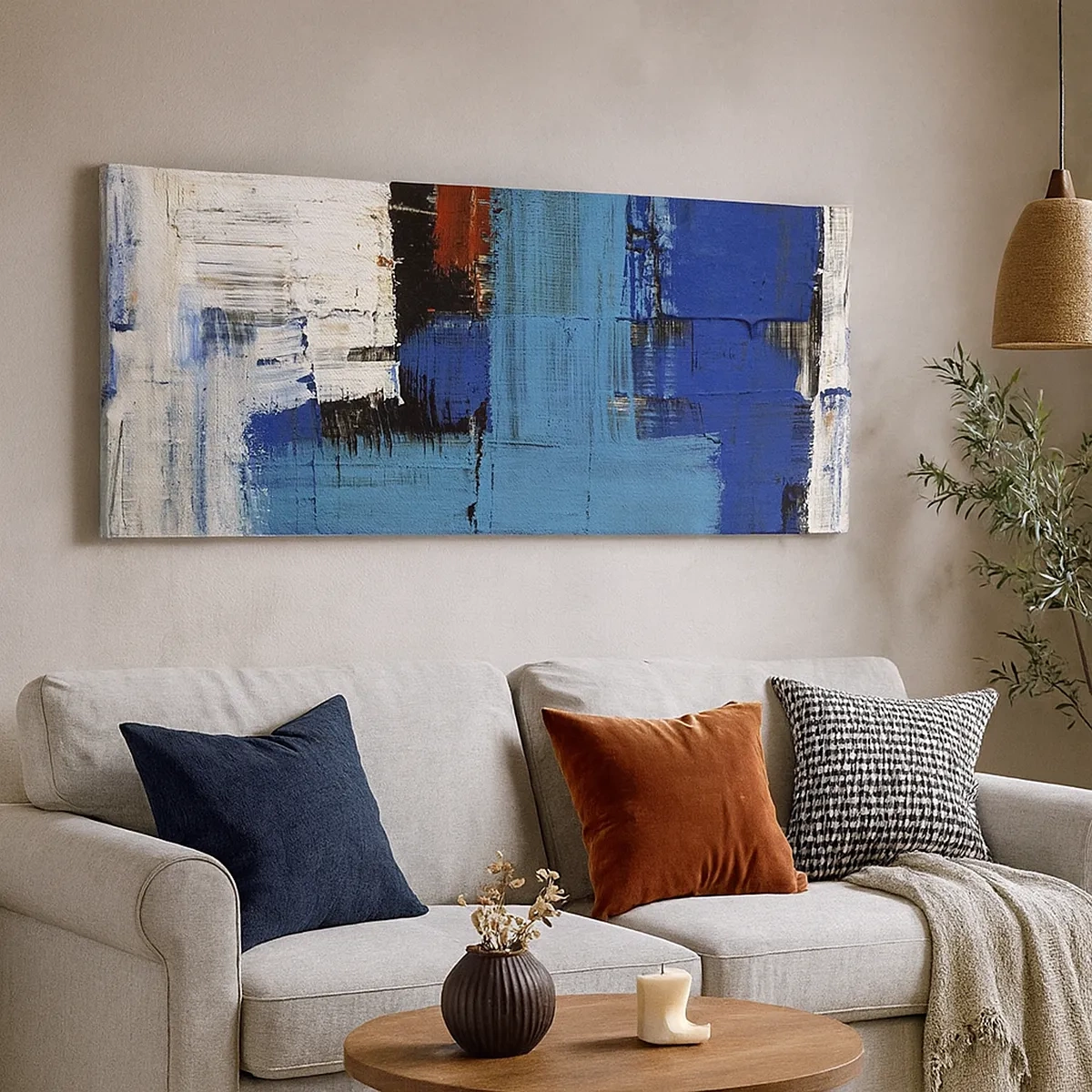 Impression sur toile - Image sur toile - Secret de bleu - 30x30 cm