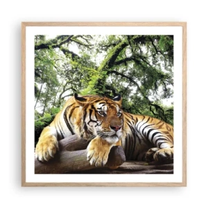 Affiche dans un chêne clair - Poster - Cordialement - 60x60 cm