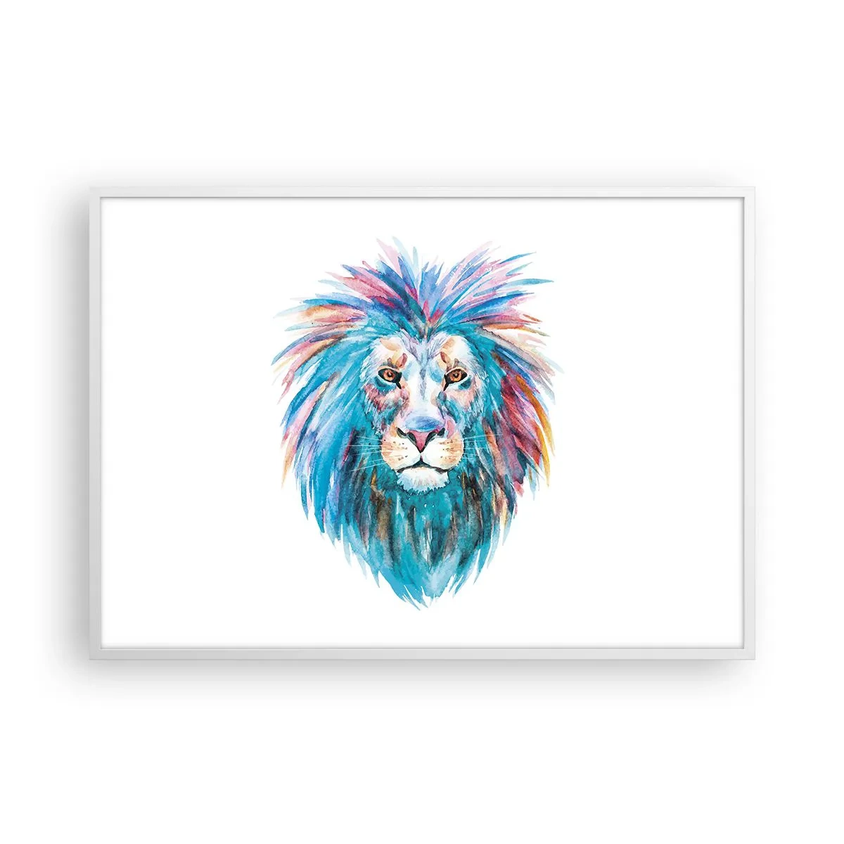 Affiche dans un cadre blanc - Poster - Aura électrique - 100x70 cm