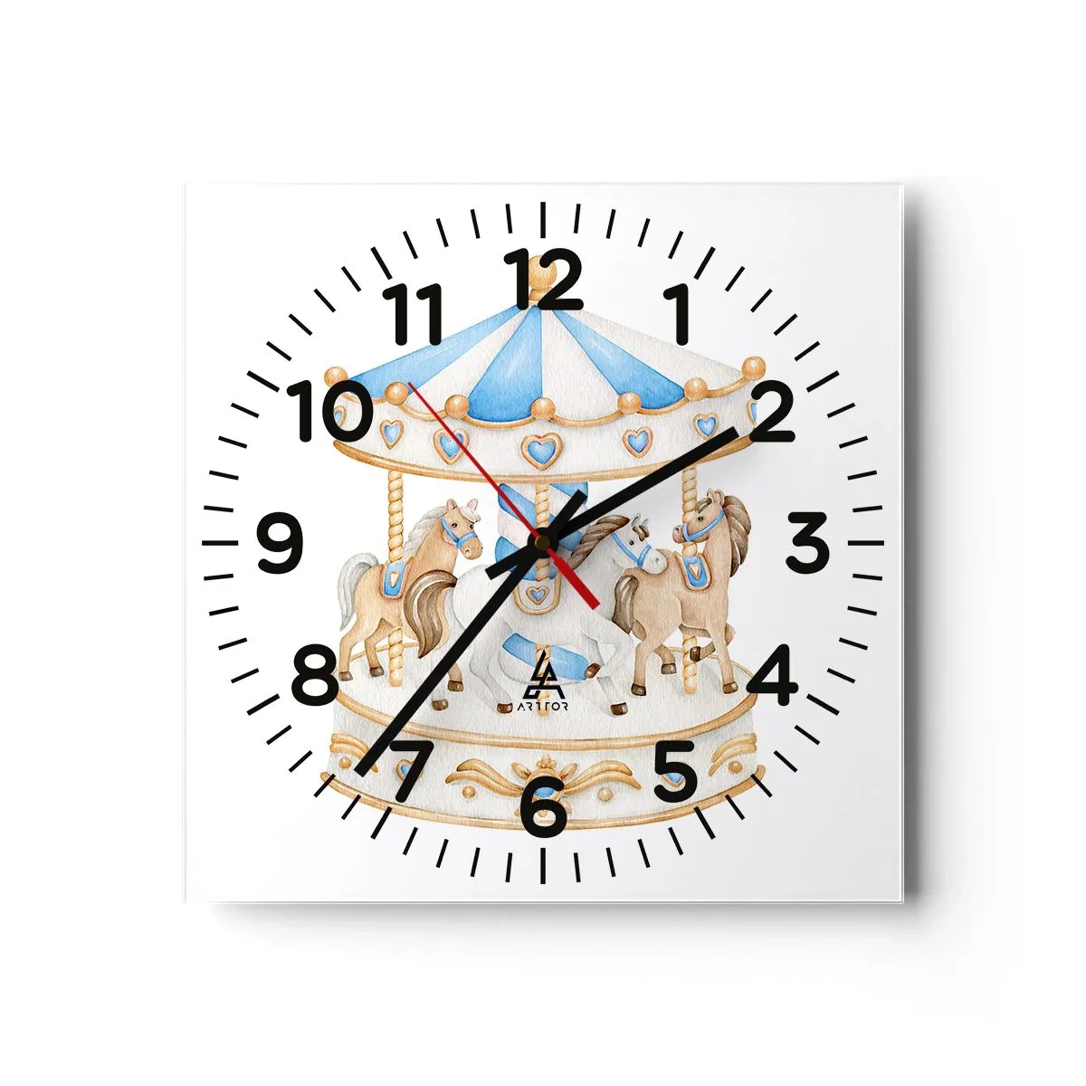 Horloge murale - Pendule murale - Douce enfance - 40x40 cm