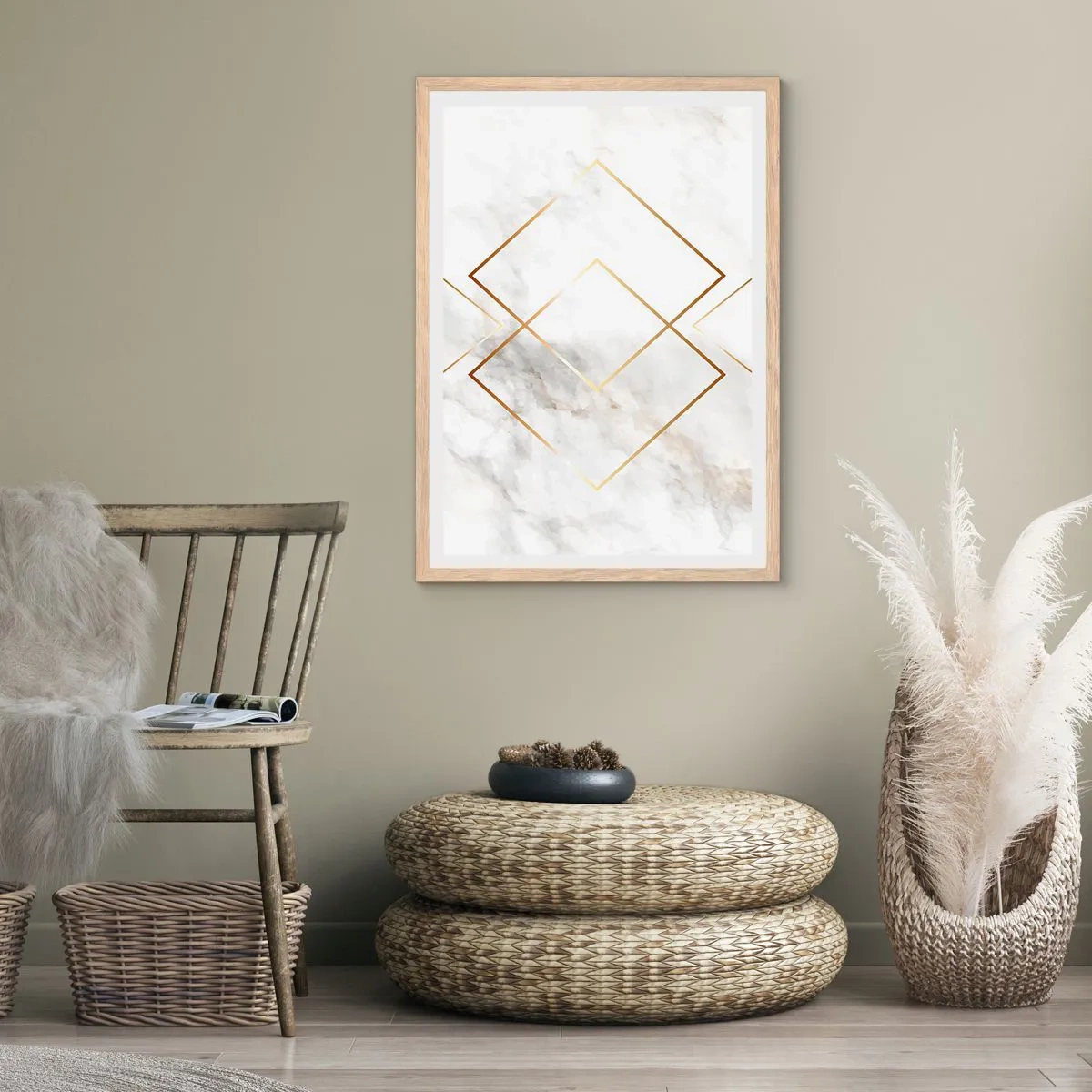 Affiche dans un chêne clair - Poster - Vue à l'infini - 50x70 cm