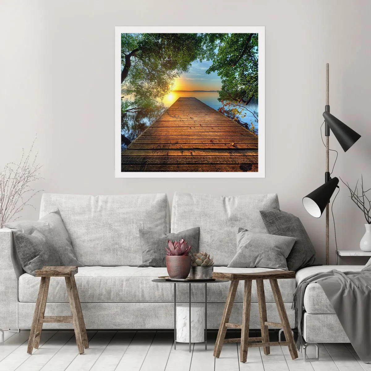 Affiche - Poster - Prenez votre temps, asseyez-vous - 60x60 cm