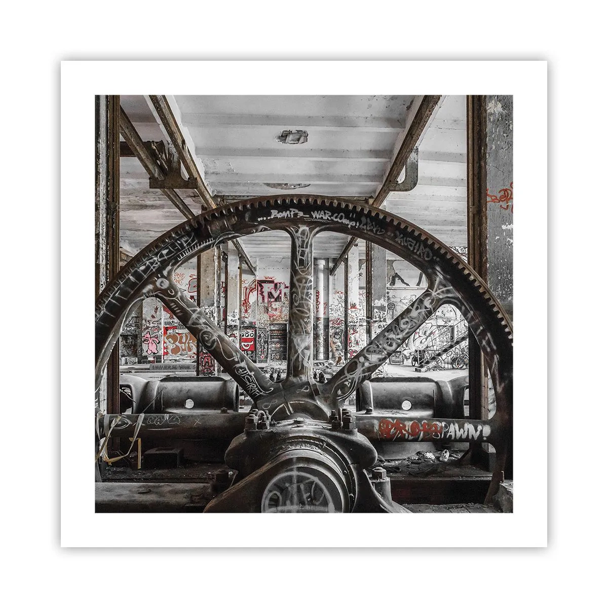 Affiche - Poster - Vie secrète d'une usine - 50x50 cm