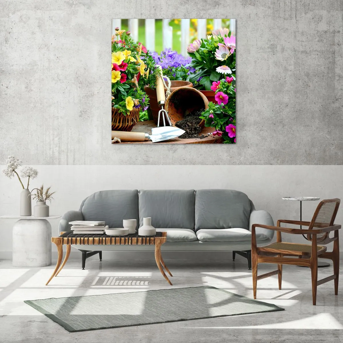 Impression sur verre - Image sur verre - Le jardin de Zosia - 40x40 cm