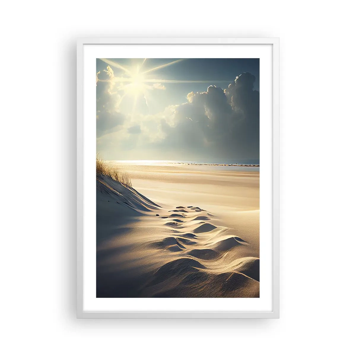 Affiche dans un cadre blanc - Poster - Un paysage apaisant - 50x70 cm
