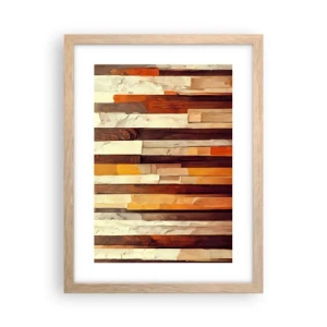 Affiche dans un chêne clair - Poster - Hymne des arbres forestiers - 30x40 cm