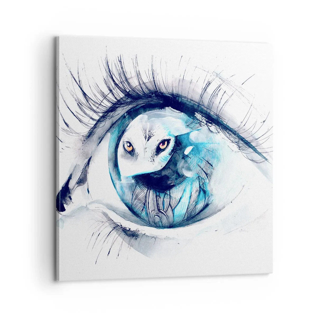 Impression sur toile - Image sur toile - Face à face avec la nature sauvage - 60x60 cm