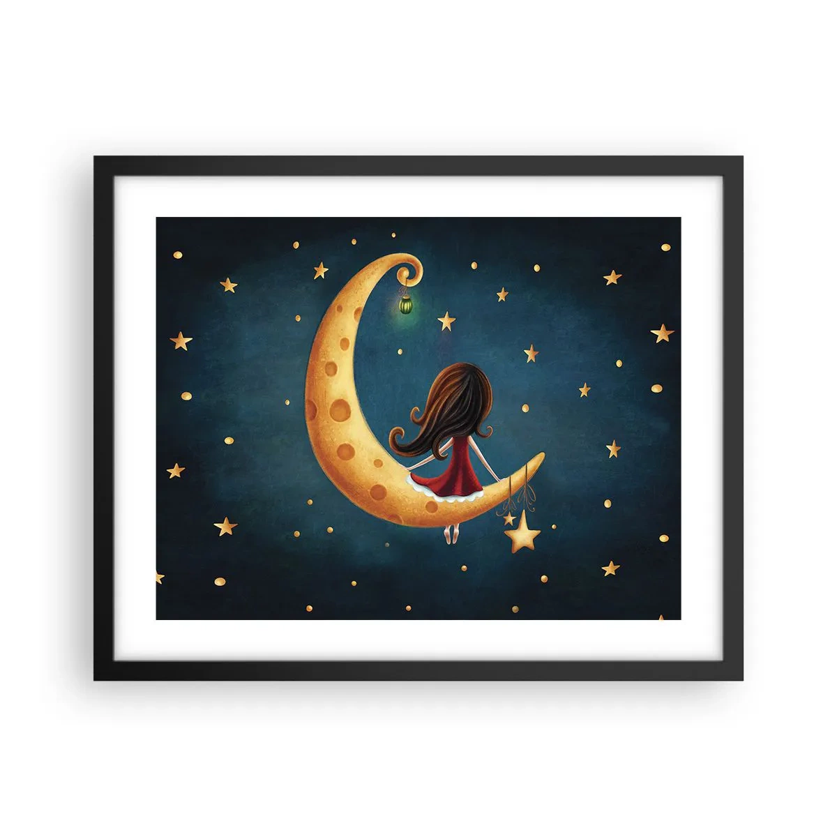 Affiche dans un cadre noir - Poster - Il était une fois... - 50x40 cm