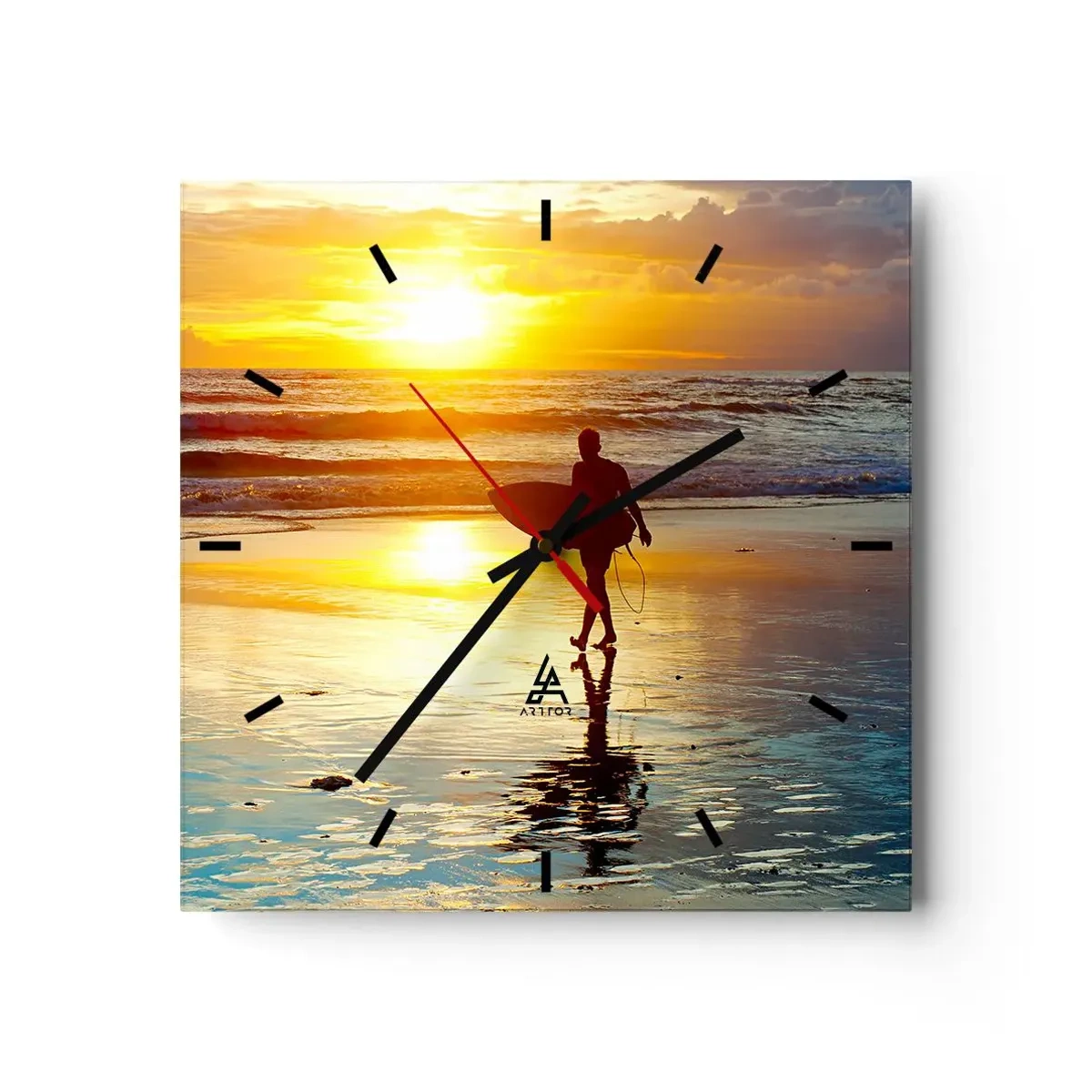 Horloge murale - Pendule murale - Le retour du guerrier - 40x40 cm