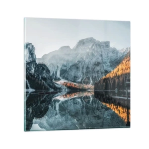 Impression sur verre - Image sur verre - Reflet de paysage - 40x40 cm