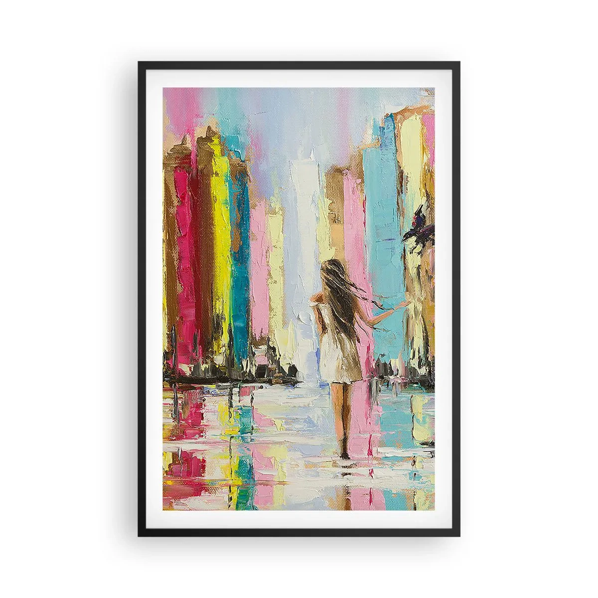 Affiche dans un cadre noir - Poster - Viens avec moi - 61x91 cm