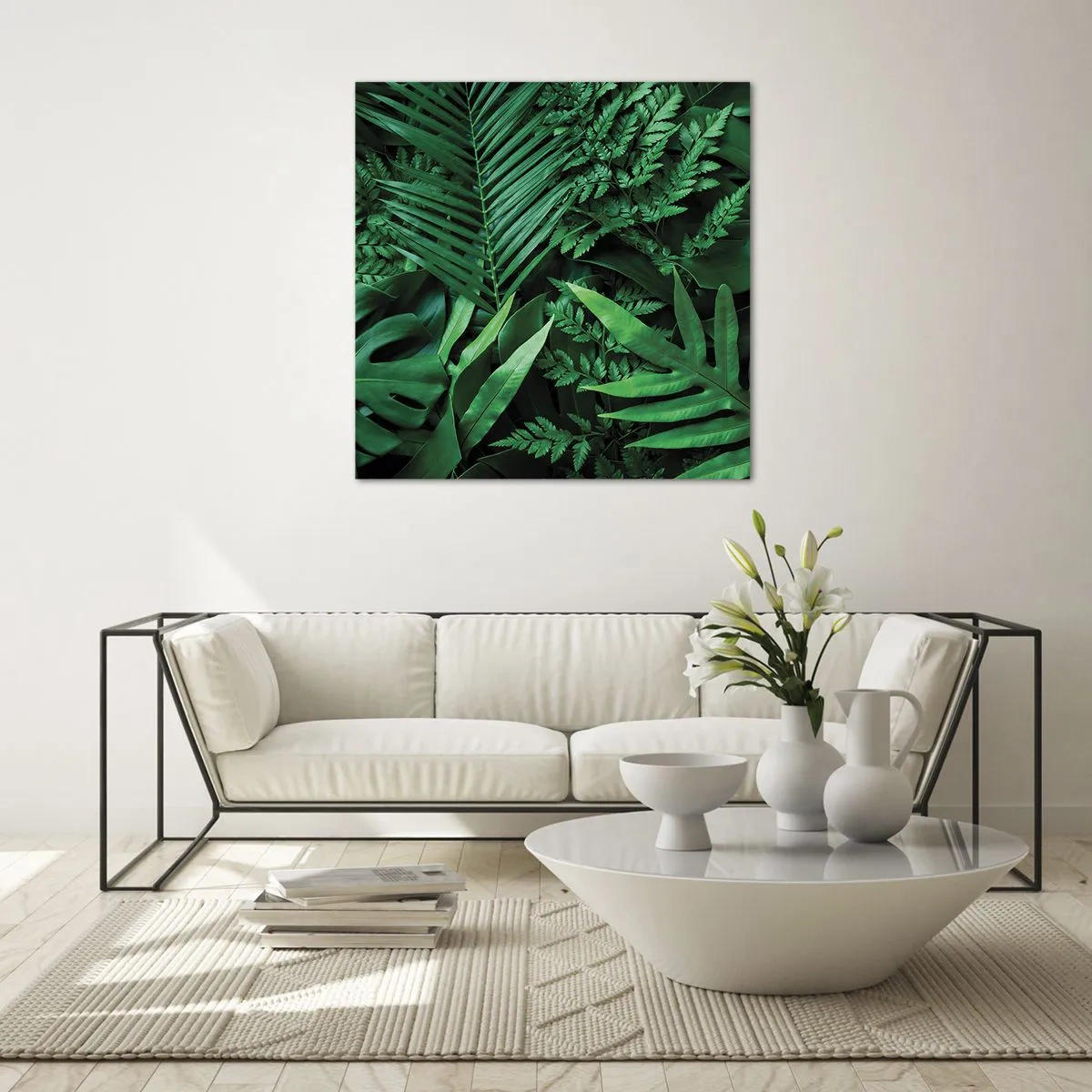 Impression sur verre - Image sur verre - Emmitouflé de verdure - 40x40 cm